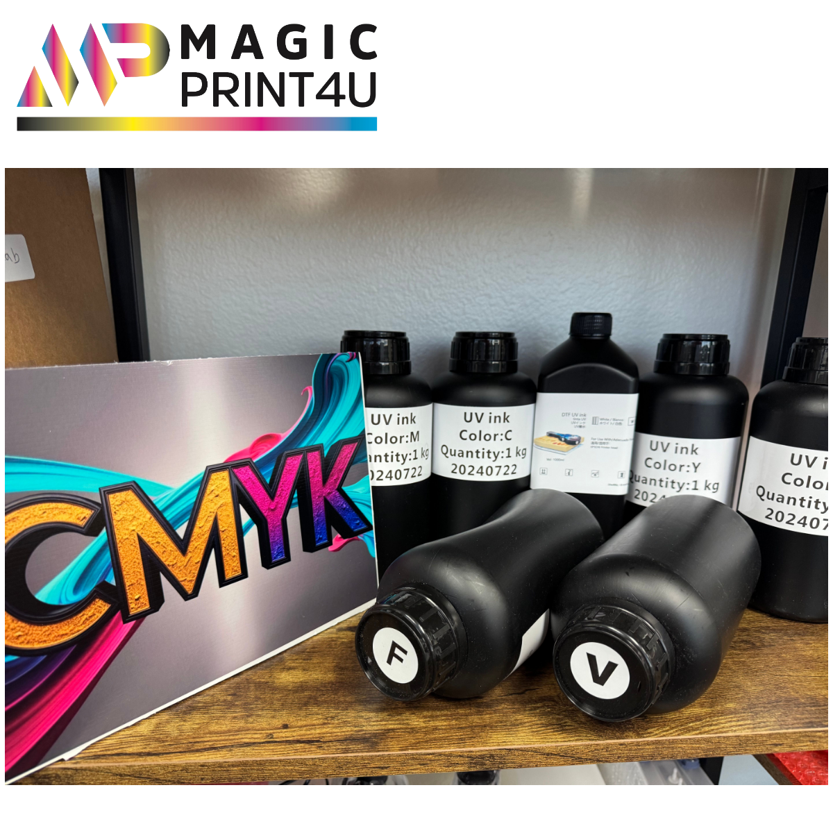 UV DTF CMYK& White Ink , Liter (1Kg) Vibrant & Smooth Kingdom DTF