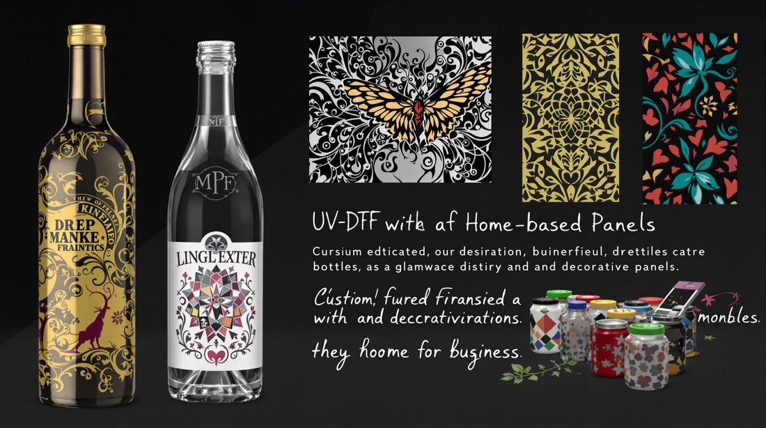 Start a Bottles, Glassware, Decorative panels Business at Home With a UV DTF Printer!