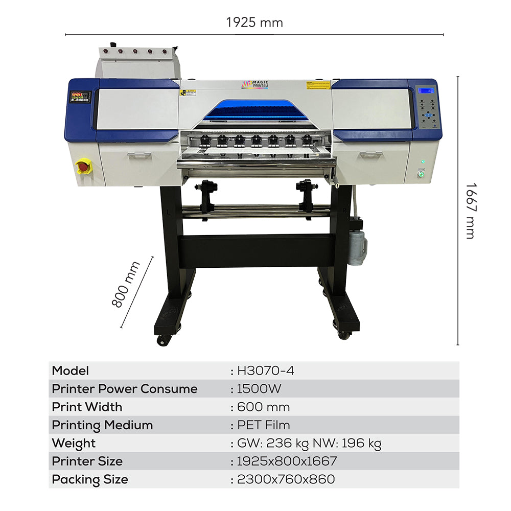 MP DTF 4HEAD PRINTER 24"