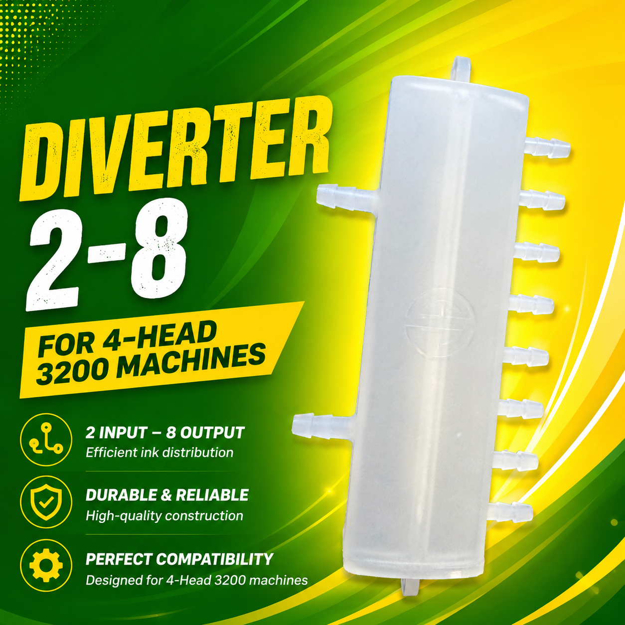 DTF Ink Diverter 2-8 Manifold for 4-Head 3200 Printers