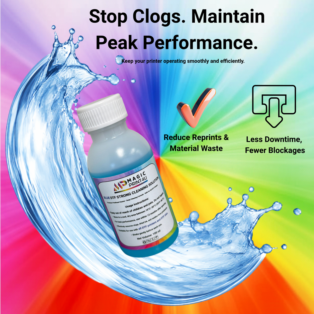 DTF Blue Strong Cleaning Solution 100 ML