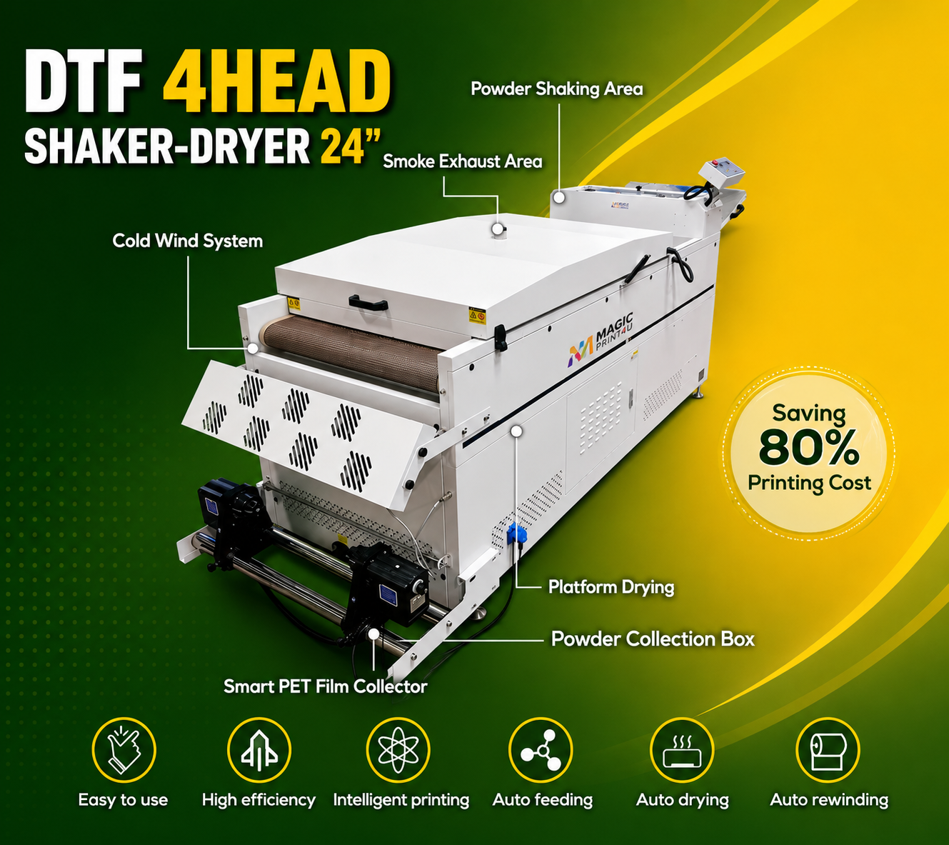 DTF 4HEAD SHAKER-DRYER 24"