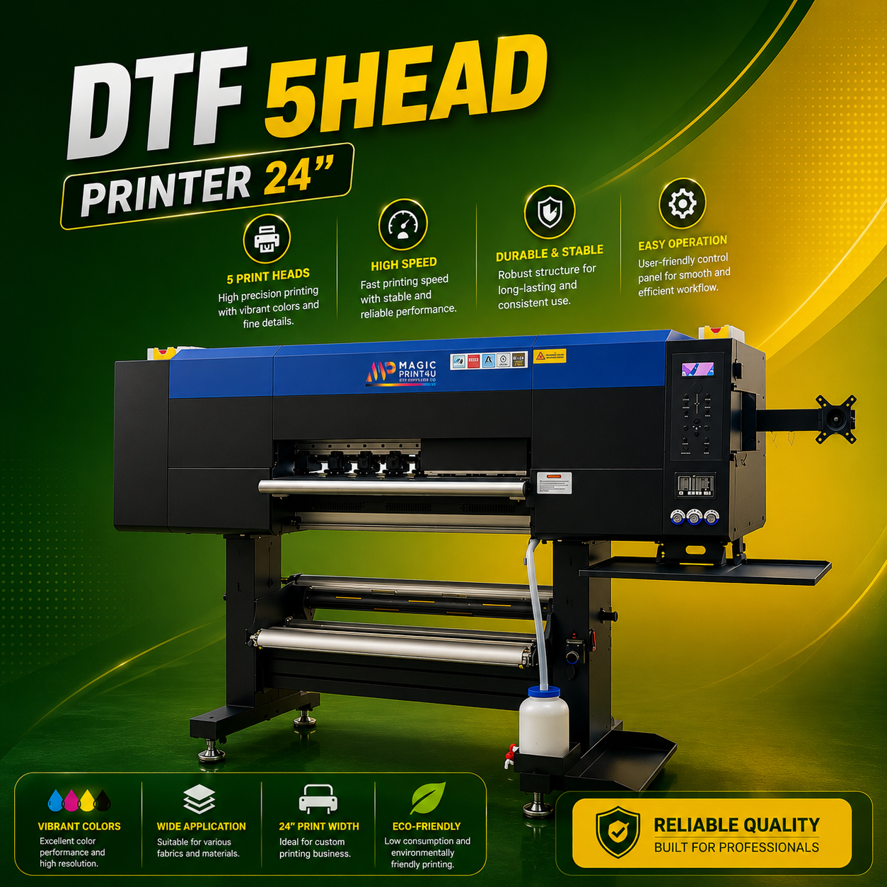 DTF 5HEAD PRINTER 24"
