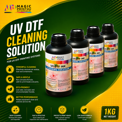 UV DTF Cleaning Solution 1L Printer Maintenance & Anti-Clog Formula