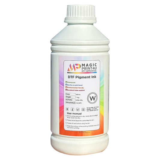 Premium DTF Pigment Ink  CMYK & White High-Opacity, Wash-Resistant Ink for DTF Printing