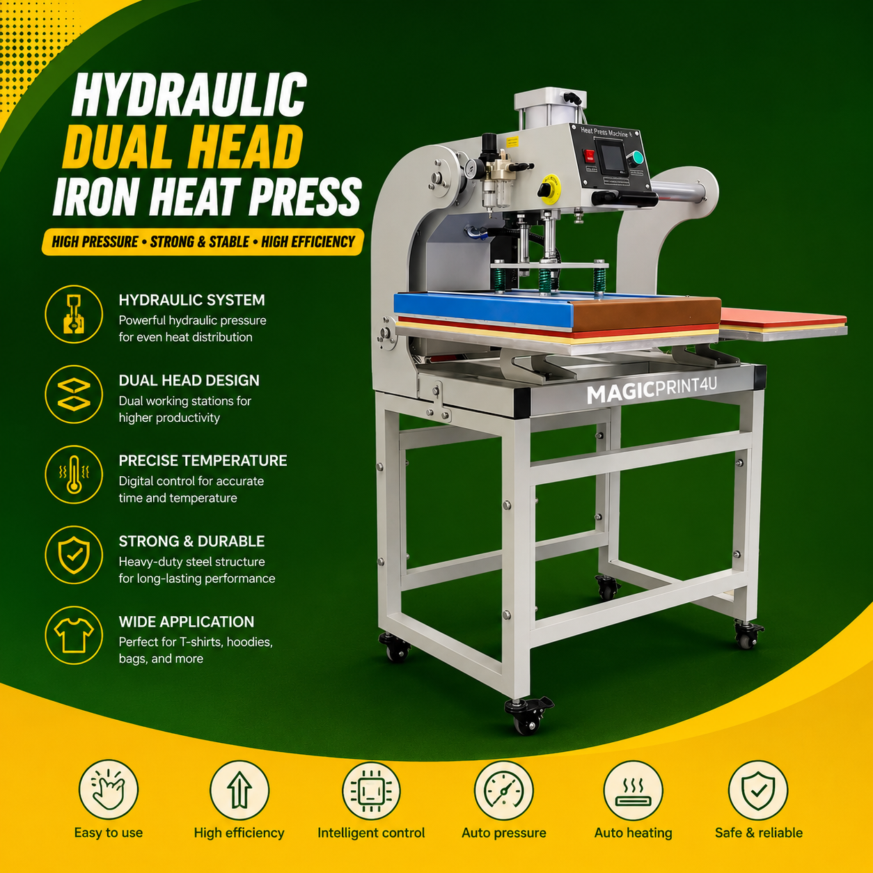 Hydraulic Dual Head Iron Heat Press
