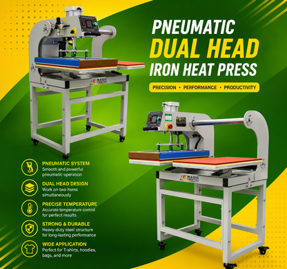 Pneumatic Dual Head Iron Heat Press