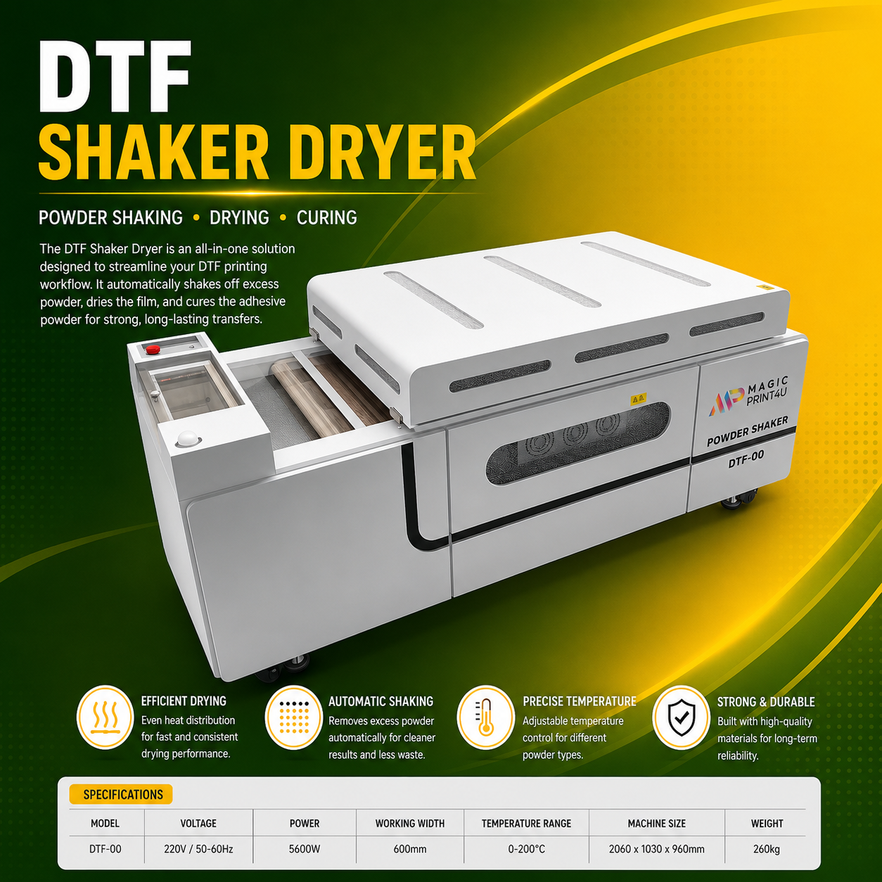 DTF Powder Shaker Dryer Machine MagicPrint4U