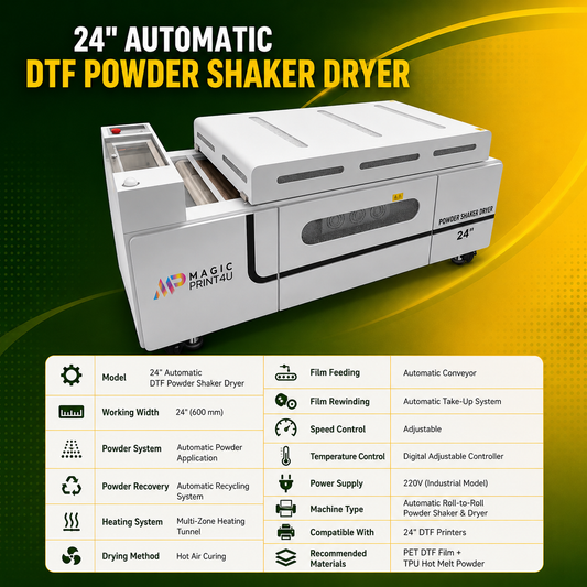 Automatic DTF Powder Shaker Dryer Machine Auto Powder Recycling Conveyor Oven