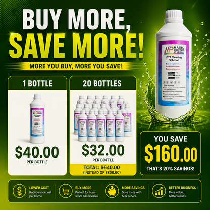 DTF Cleaning Solution Printhead Maintenance, Nozzle Care & White Ink System Support