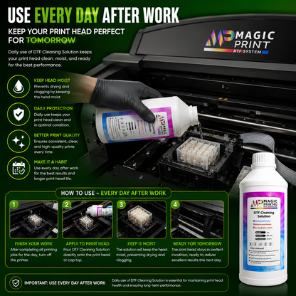 DTF Cleaning Solution Printhead Maintenance, Nozzle Care & White Ink System Support