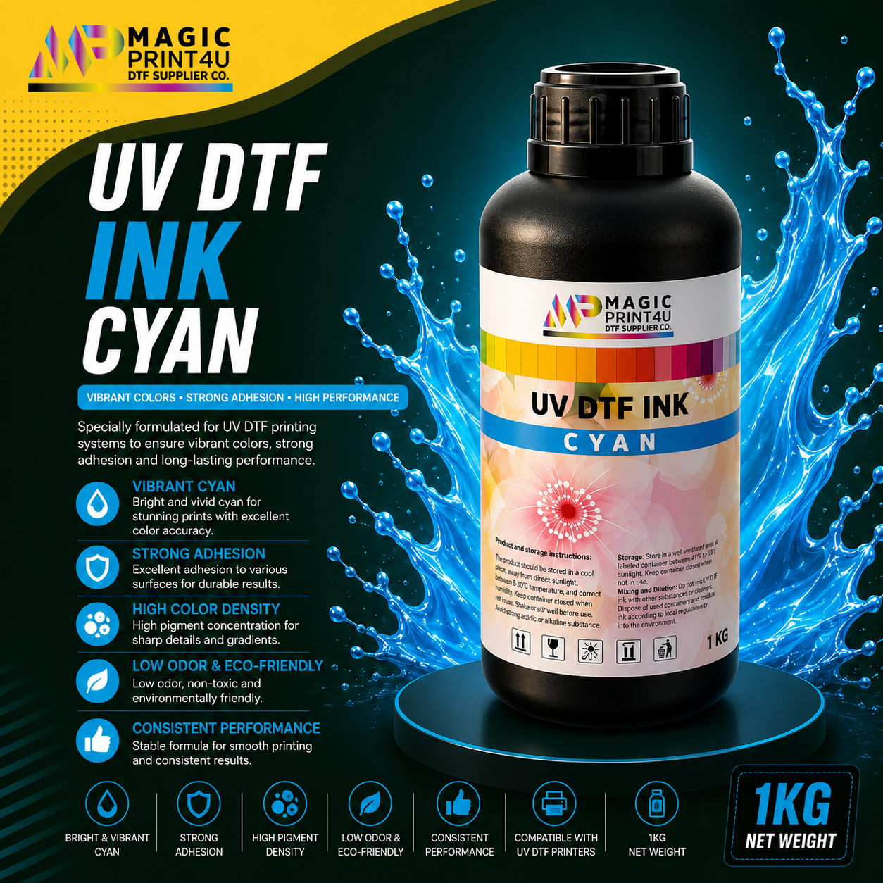UV DTF CMYK& White Ink , Vibrant & Smooth  Kingdom DTF