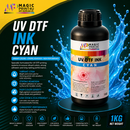 UV DTF CMYK& White Ink , Vibrant & Smooth  Kingdom DTF