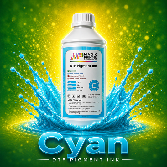 DTF Pigment Ink Cyan – High-Quality Ink for Vibrant DTF Prints
