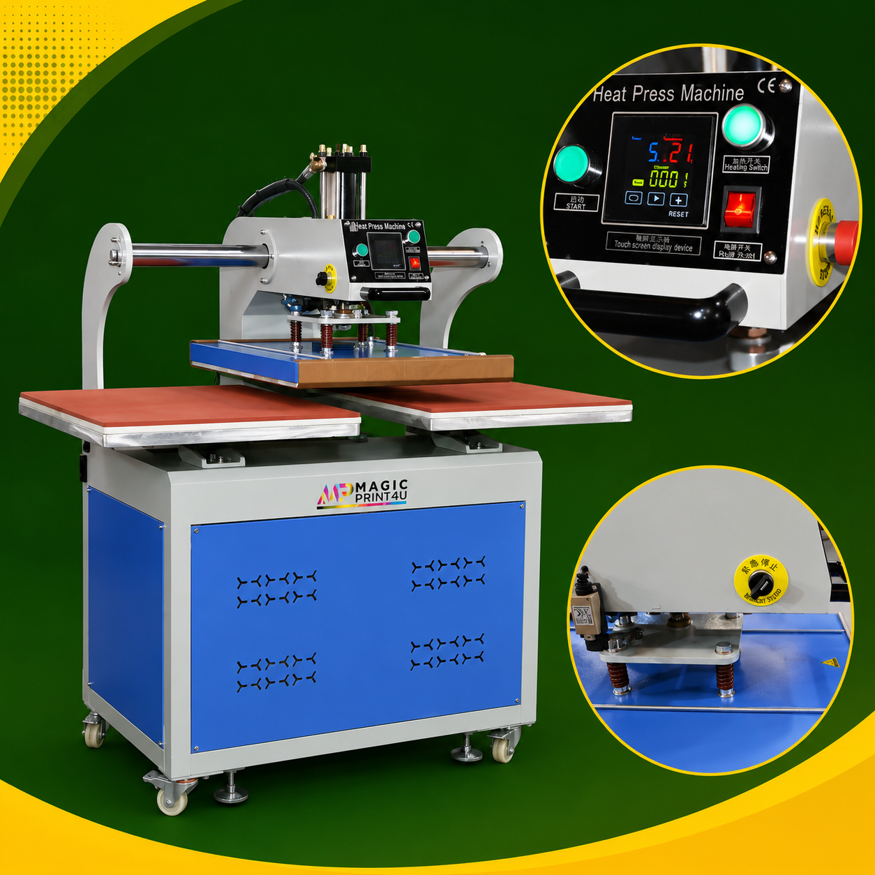 Hydraulic Dual Head Iron Heat Press