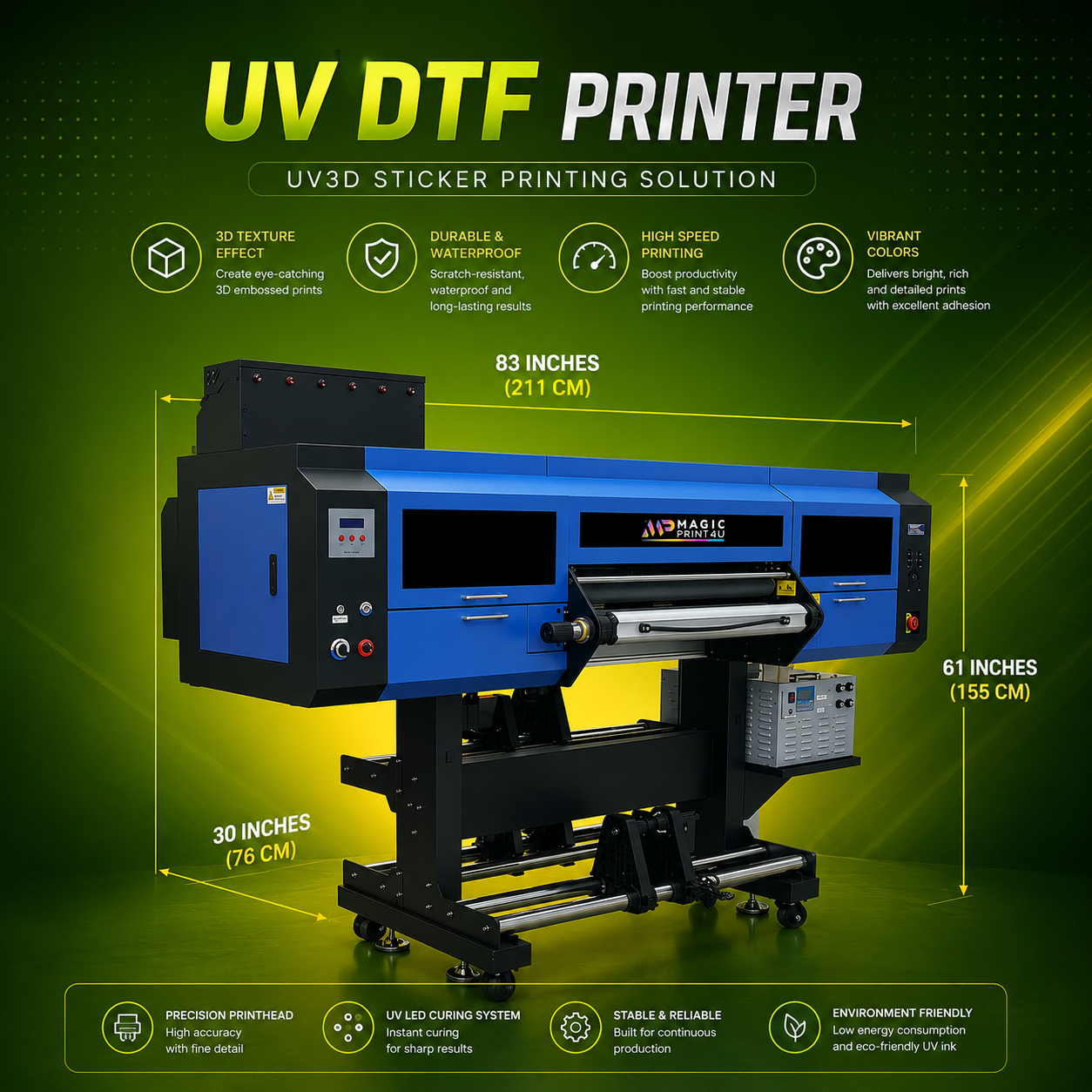 UV DTF Printer 24” High-Performance Direct to Film Printer for Hard Surfaces