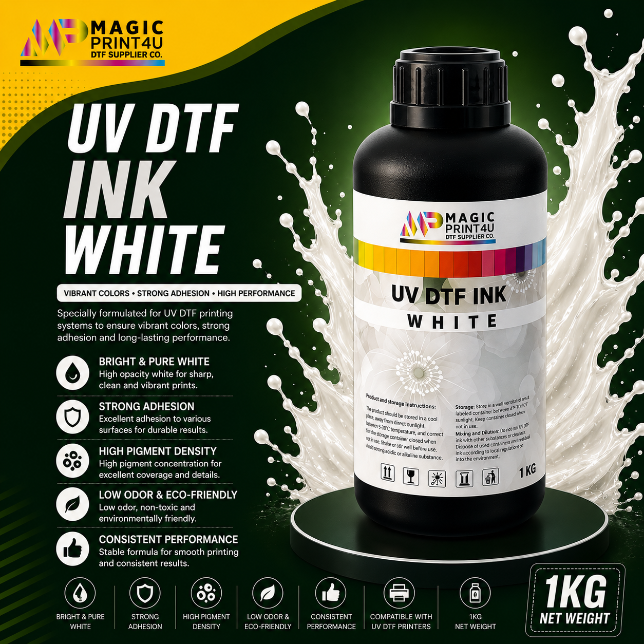 UV DTF CMYK& White Ink , Vibrant & Smooth  Kingdom DTF