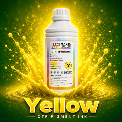 Premium DTF Pigment Ink  CMYK & White High-Opacity, Wash-Resistant Ink for DTF Printing